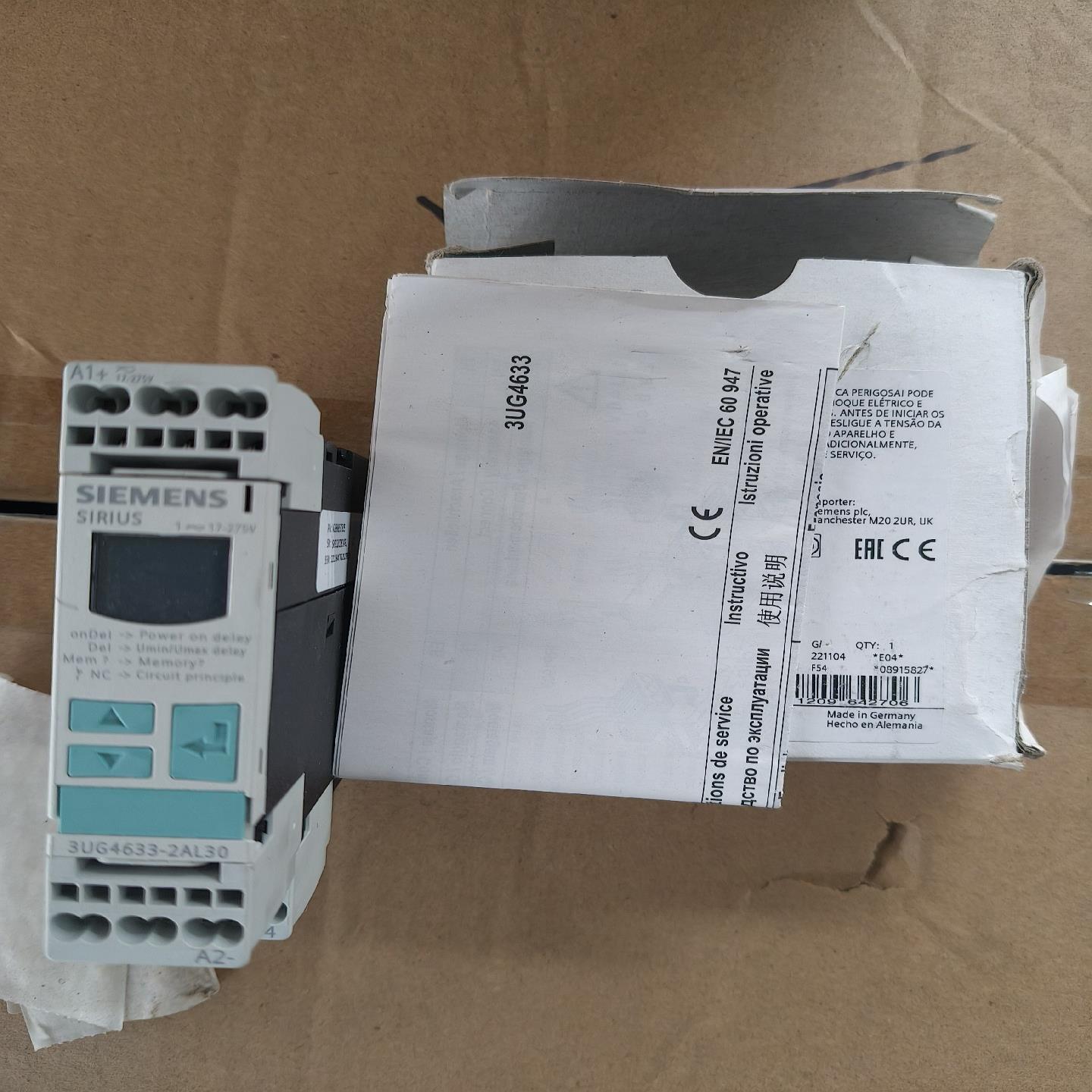 时间继电器3UG4633-2AL30（基数电子）