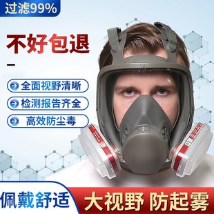 防毒面具喷漆化工防尘防护面罩全面罩呼吸专用全脸打农药放毒气体