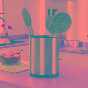 厨房旋转锅铲勺子置物架家用放汤勺炒菜铲子不锈钢厨炊具筒收纳盒