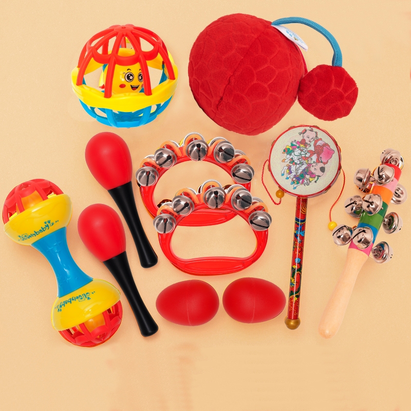 婴儿玩具小沙锤抓握训练玩具0-1岁开发智力宝宝手摇铃拨浪鼓蛋