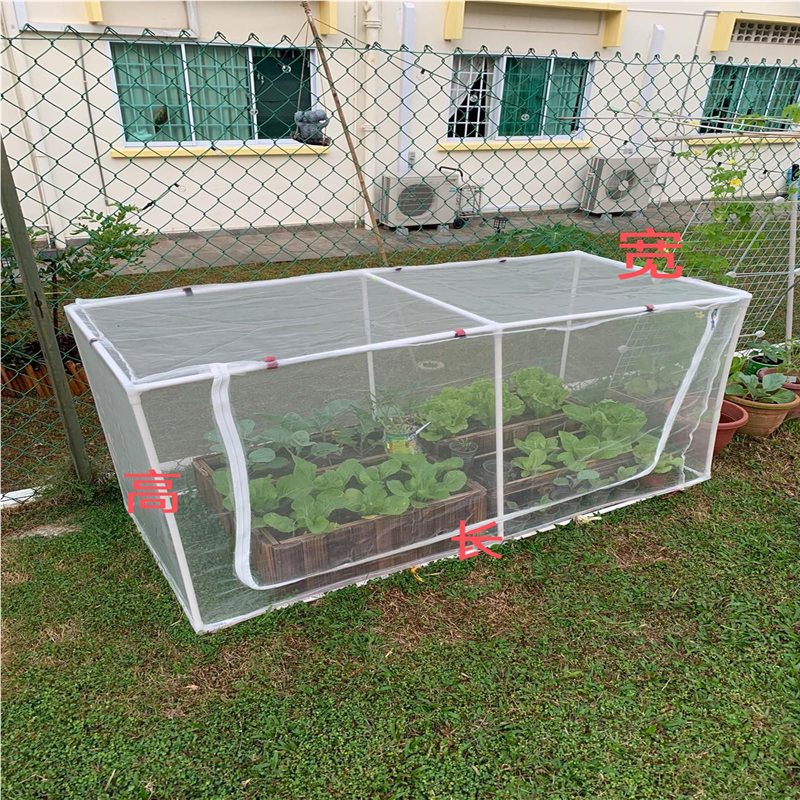 阳台菜园防鸟网防虫网有机种菜家庭菜园蔬菜多种尺寸框架定做包邮