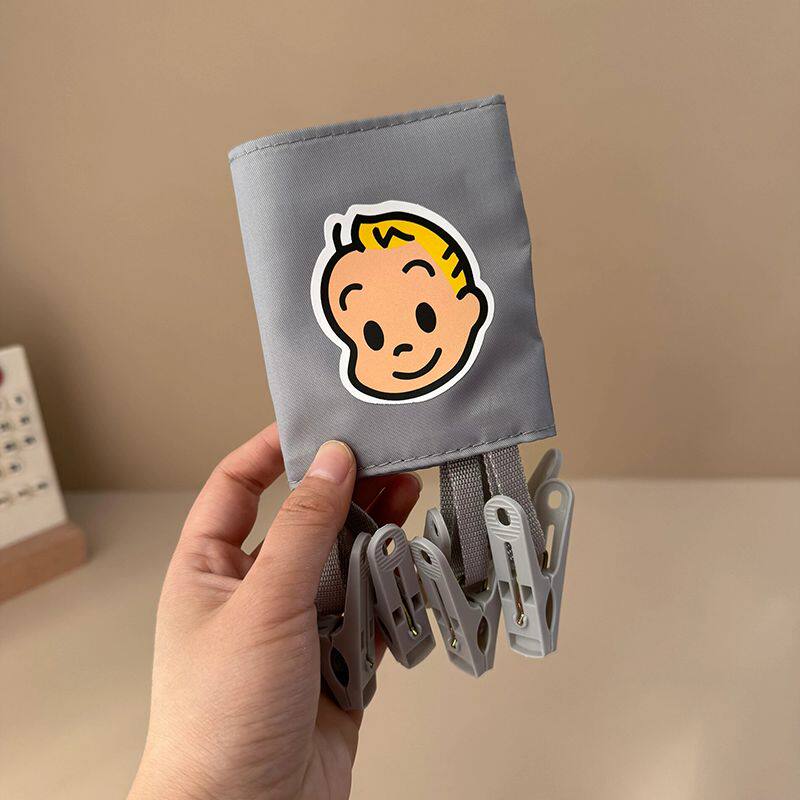 便携式折叠晾衣架旅行宿舍用多功能收纳神器痕带夹子家用挂衣