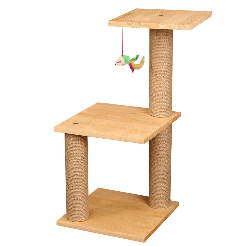 猫抓柱立式猫爬架耐磨不掉屑剑麻实木多层太空舱耐磨小户型大猫
