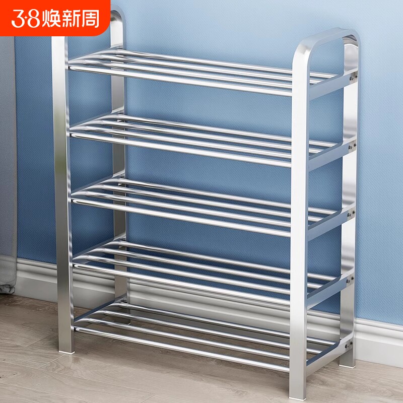 鞋架不锈钢多层简易鞋架子收纳加厚鞋柜家用小鞋架大容量结实入户