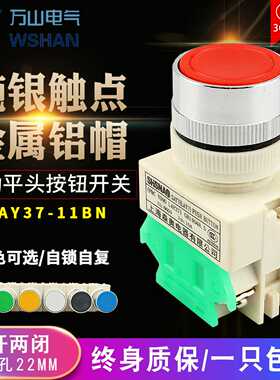 森奥启动停止按钮开关平钮自复自锁常开常闭LA37-11BN SAY7-11B