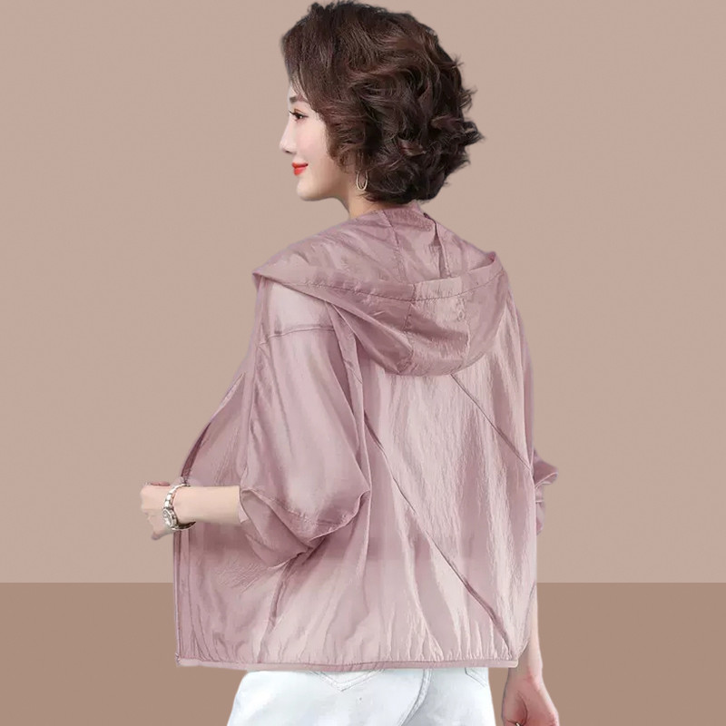 2025夏季新款冰丝防晒衣外套女士防晒服薄款透气大码中年妈妈开衫