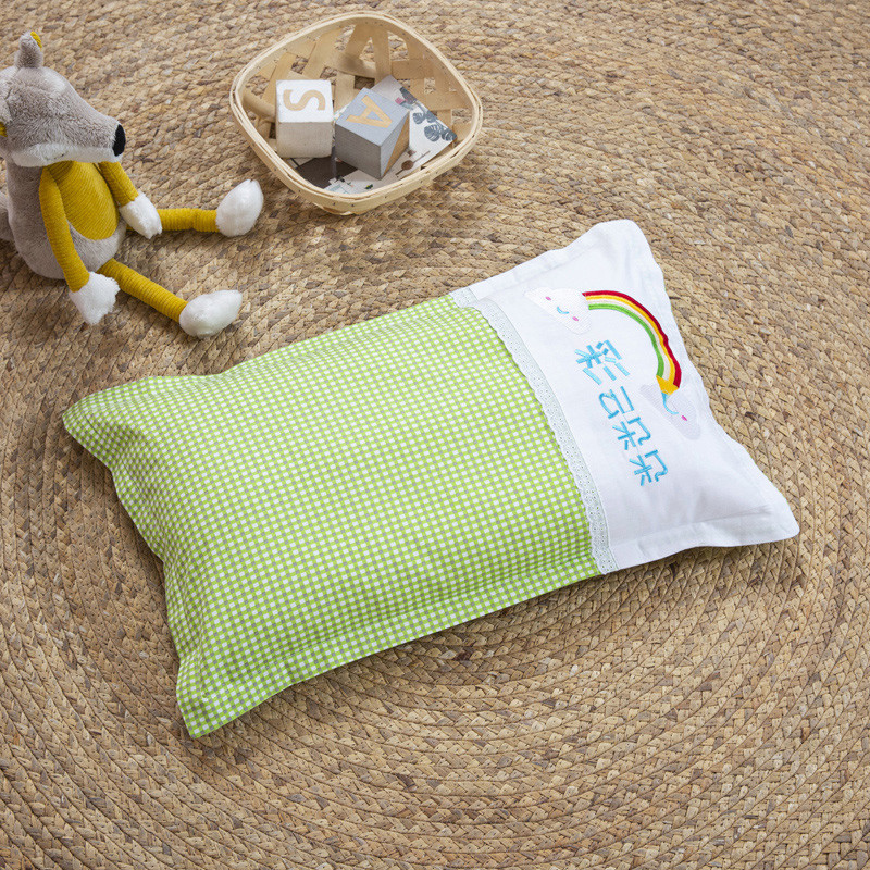 单个绣花儿童枕套婴幼儿枕头宝宝幼儿园午睡小号枕芯纯棉新生