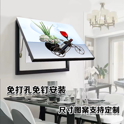 电表箱装饰画新款电闸箱免打孔遮挡画磁吸电箱家用电盒盖子电表盒