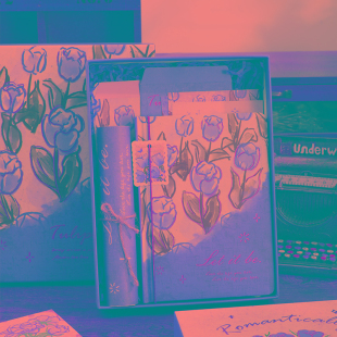 复古油画手账本套装礼盒女孩高颜值笔记本子网红小学生日记本