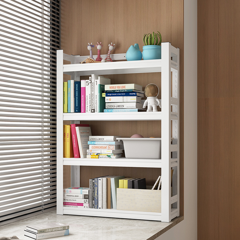 飘窗书架落地置物架多层书柜阳台储物架书本收纳架简易书架铁架子