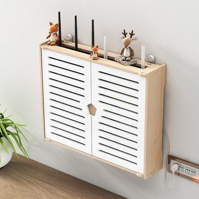 多媒体信息箱弱电箱遮挡集线箱网线盒装饰路由器电插排线板收