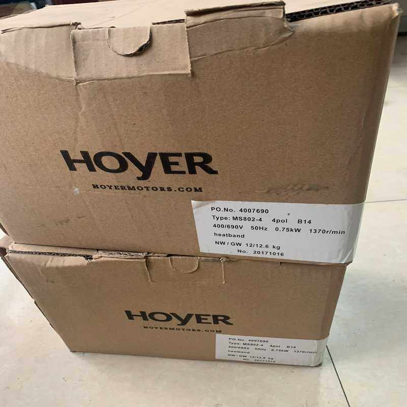 德国HOYER电机，MS802-4电机，0.75KV功率【侨报商行】