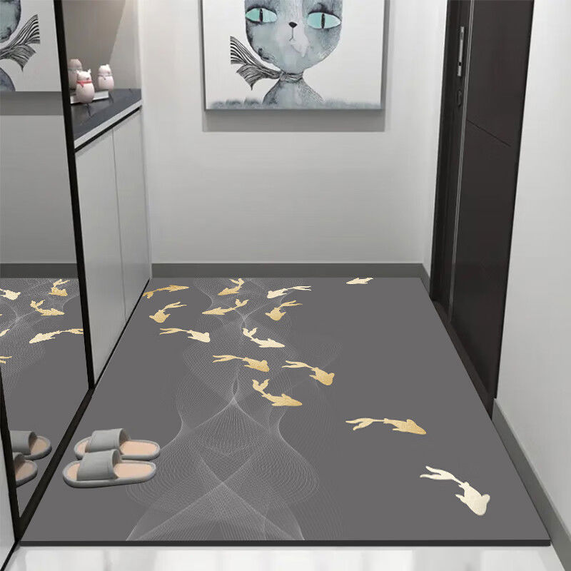 硅藻泥入户门地垫家用卫生间吸水垫玄关进门门口防滑脚垫门垫