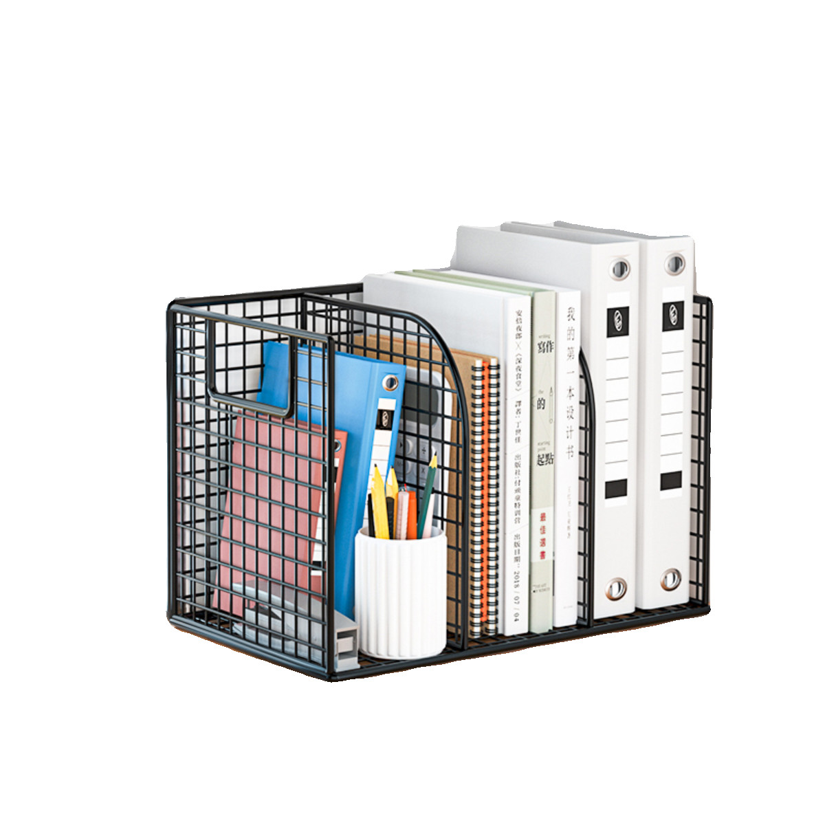 简易书架桌子置物架办公室桌面书桌旁小型收纳桌上铁艺书本架儿童