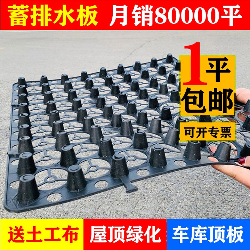 凹凸疏水板植物排水板车库顶板屋顶花园园林绿化种菜塑料蓄排水板