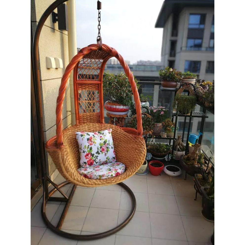 进口印尼真藤室内吊椅/户外秋千/藤家俱藤椅/阳台休闲 藤吊篮/摇