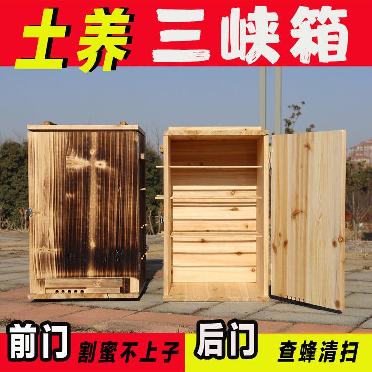 三峡土养竹签蜂箱立式前开门无需巢框抗压懒人防潮储蜜桶碳化烘干