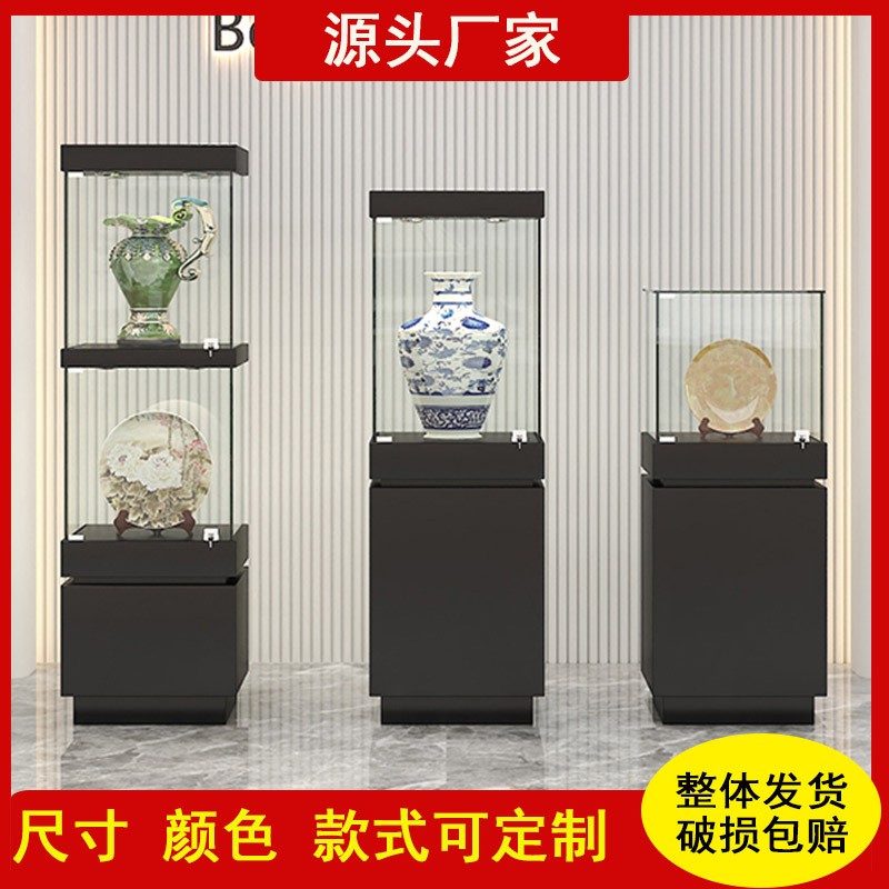 博物馆玻璃展示柜古董瓷器奇石雕像柜展览柜展台文物展柜珠宝柜台