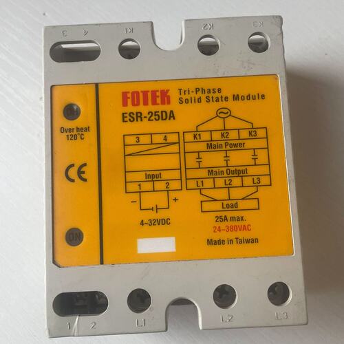 原装台湾阳明FOTEK直流ESR-25DA三相固态继电器 ，