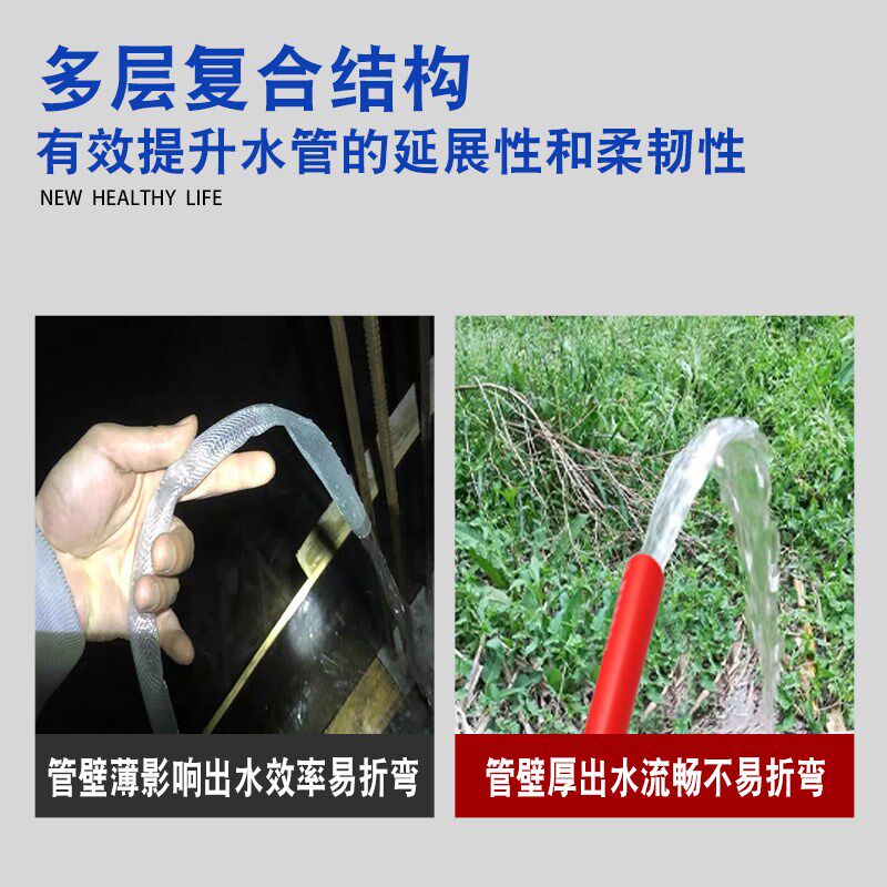 塑料高压防爆浇水管子防冻灌溉浇地皮管自来水软管4分6分一寸水管