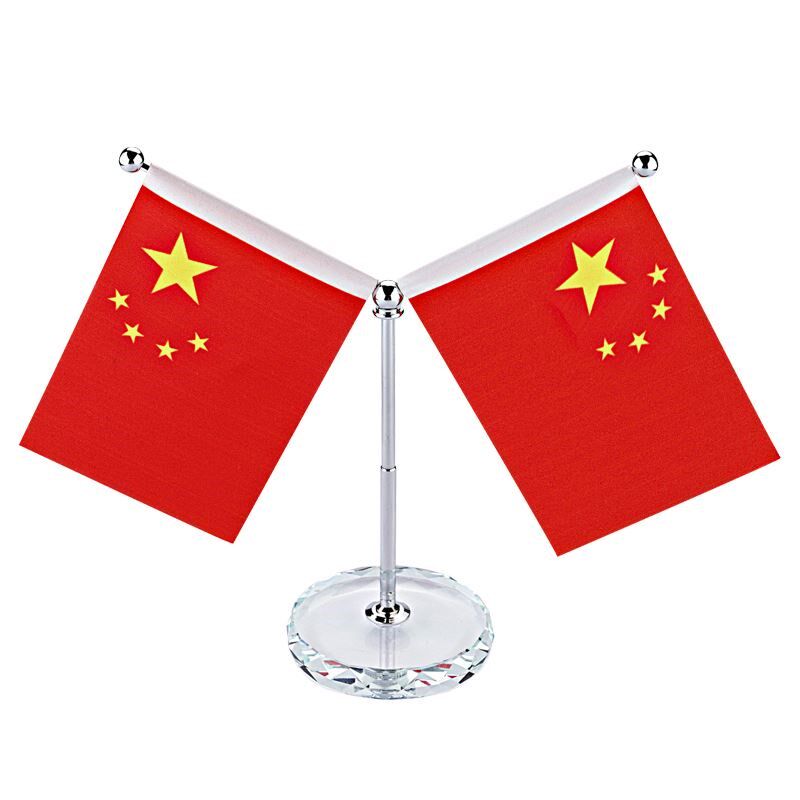 高档水晶汽车红旗摆件车内车用车载小红旗仪表台中控台办公桌饰品