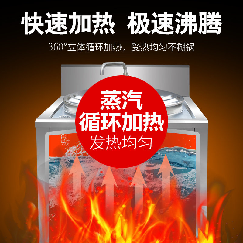 商用煮面炉高效节能燃气电冒菜电热汤锅汤粉拉面炉定制双头煮面桶