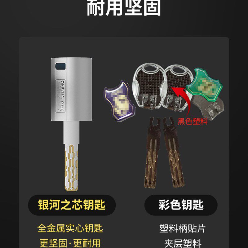 舒畅正品防盗门锁芯超C级58个叶片锁芯防暴力开家用通用型大门锁