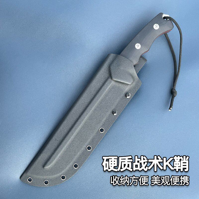 砍骨劈柴刀DC53钢高硬度锋利生存刀具防身冷兵器多功能排障刀直刃