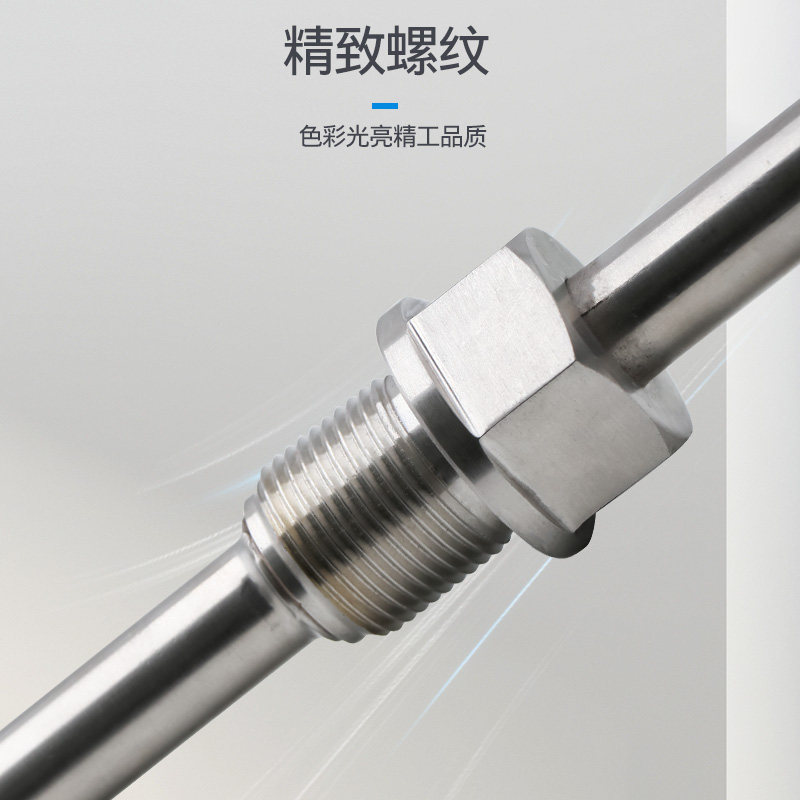 铠装温度感测器PT100不锈钢防水热电阻WZP-130/230耐高温测温监视