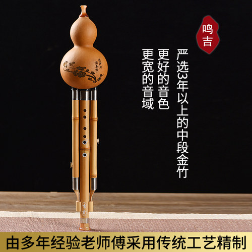 紫竹七孔宽音域葫芦丝超七孔八孔演奏型教学c调小d降b调 gf调乐器