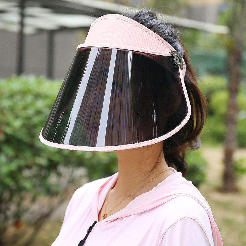 面罩遮脸防晒帽子女夏天挡风雨紫外线遮阳帽骑车电动车太阳帽男