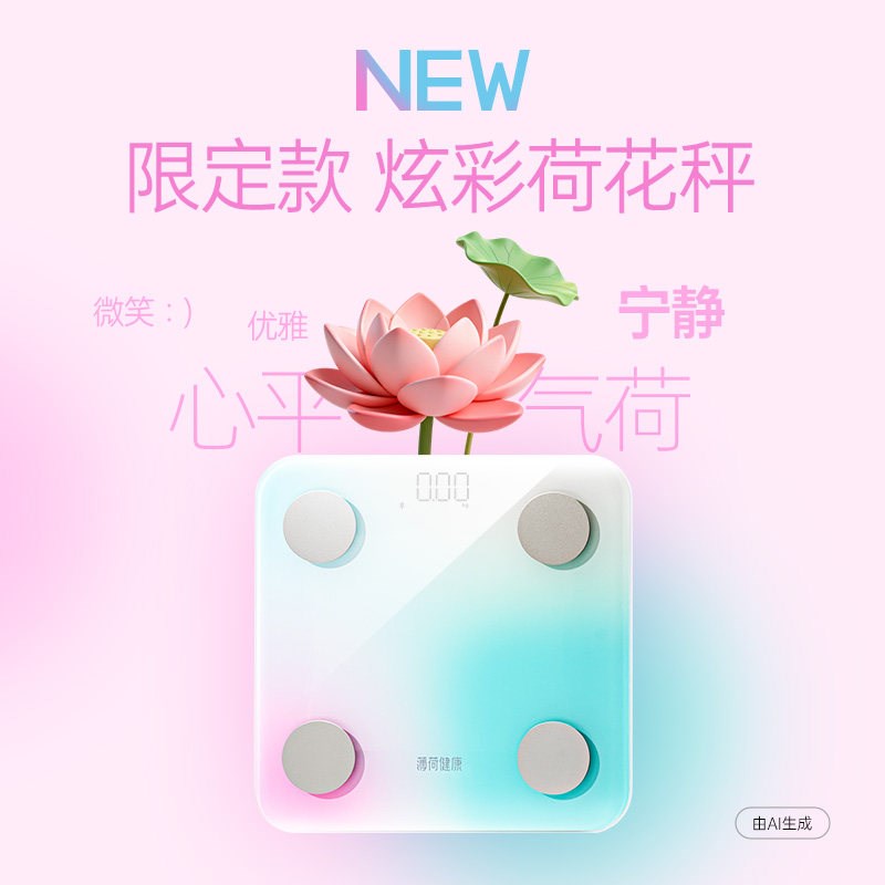 薄荷健康智能体脂秤健身减脂期用体重秤蓝牙精准测量脂肪宿舍家用