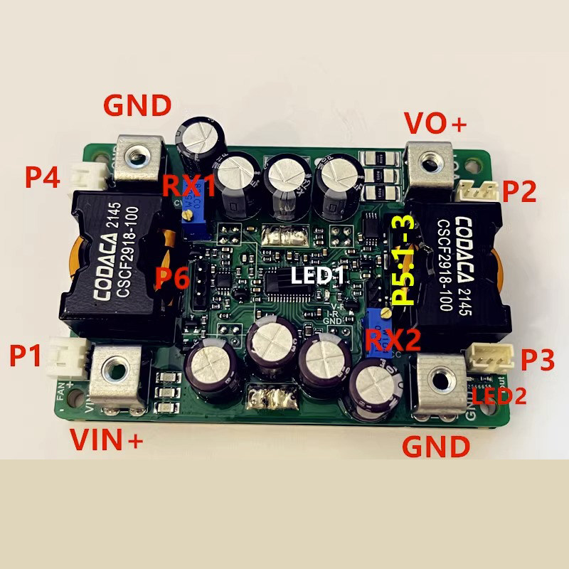 DC-DC降压电源板模块 房车充电器 输入12-56V输出2-54V 大功率50A
