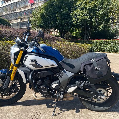 适用春风700CLX边包帆布复古楚留香摩托车边箱改装侧边包无损安装