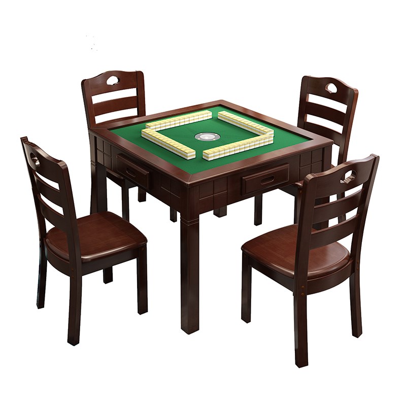 新中式麻将桌棋牌桌静音家用麻将机实木全自动麻将桌餐桌两用麻将