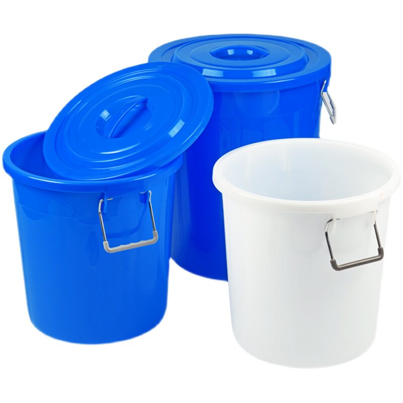 塑料桶圆桶水桶家用储水桶蓄水桶食品级大容量装水桶蓝白色塑胶桶