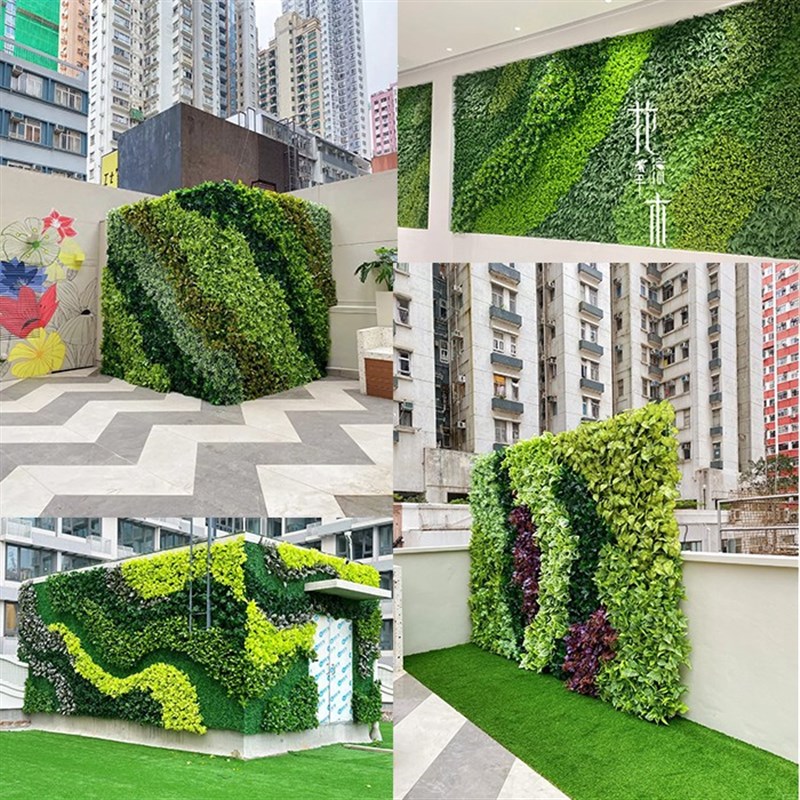 店面墙壁装饰立体植物墙仿真绿植墙绿色植物屏风挂壁室内草坪墙