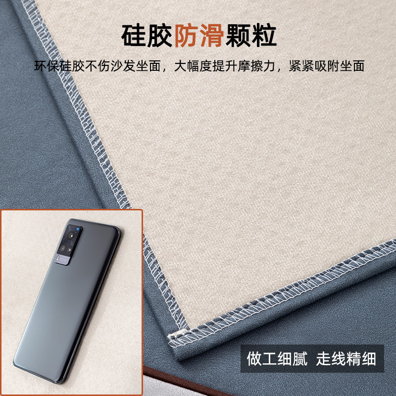 新中式沙发垫四季通用橘色防滑实木中式沙发坐垫子套罩科技布防污