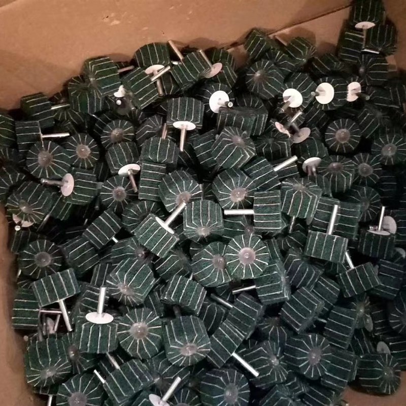 带柄叶轮百叶轮砂布磨头带柄百叶磨头带柄页轮打磨头除锈25/30/40