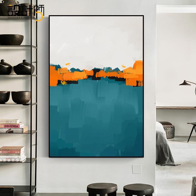 .客厅玄关装饰画水墨抽象艺术楼道挂画北欧风格莫兰迪家庭小众壁图片