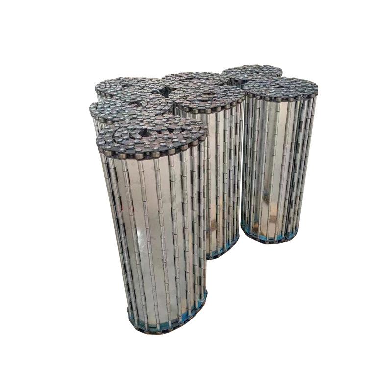 04不锈钢冲孔链板工厂大滚珠链条传动链板茶叶烘干输送链板