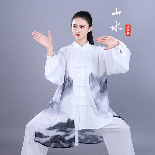 宏极太极服女春秋季比赛练功服太极拳演出服春中老年武术服新中式