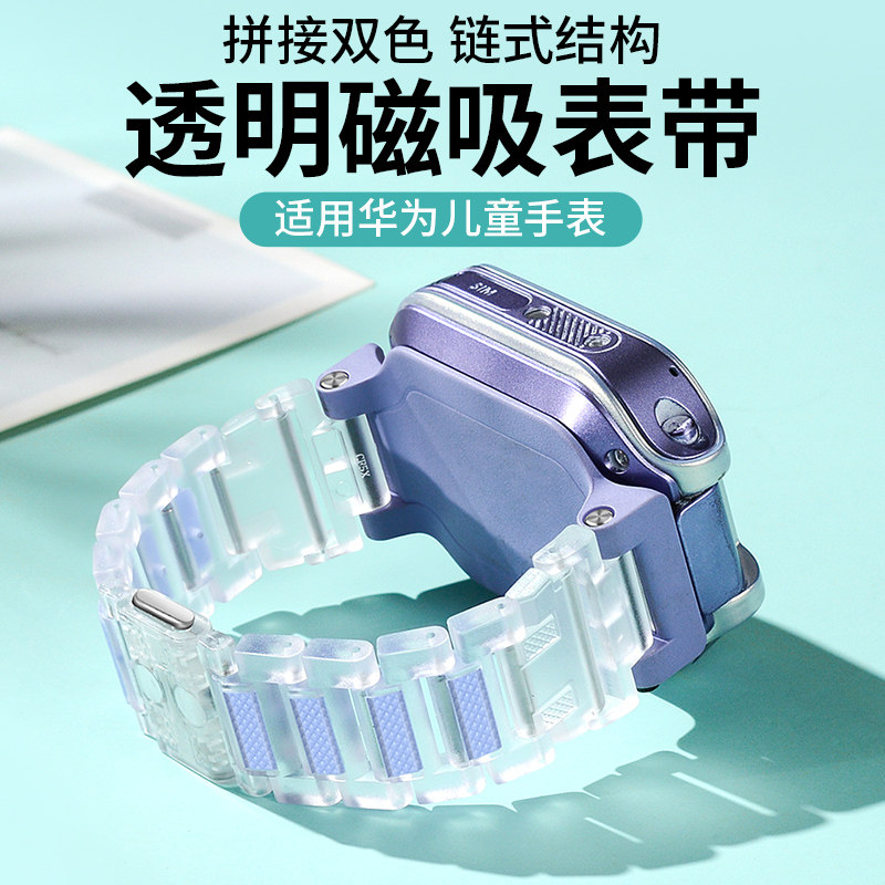 适用华为儿童手表冰晶闪扣表带图片