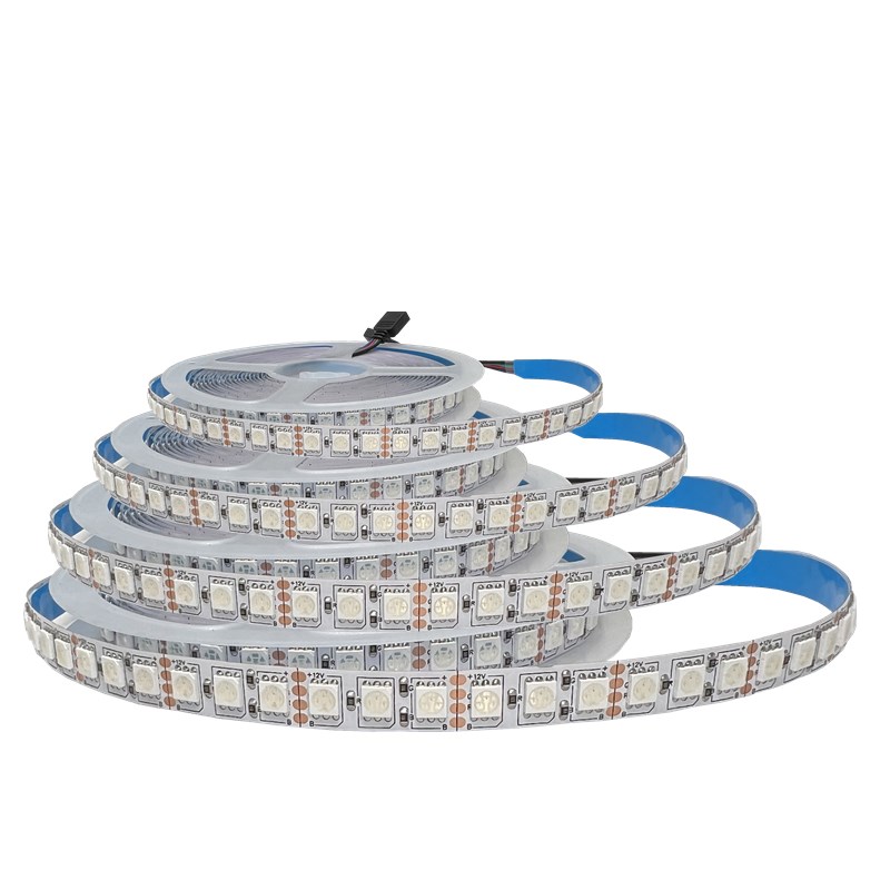 5V七彩LED灯带条12V变色灯条24V三色RGB七彩红绿蓝5MM超Y细KTV酒