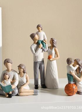 跨境人物雕像桌面摆件客厅家居房间装饰品工艺品创意结婚新婚礼物