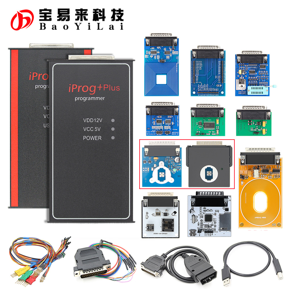 IPROG+ Plus 777 Full ecu IMMO Tool 高质量 全套适配器 带探针