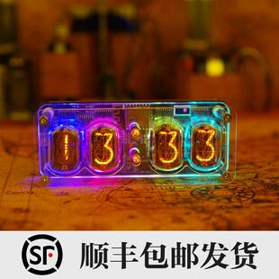 IN12辉光数码管时钟赛博朋克科技桌搭电脑桌面创意摆件送男朋友
