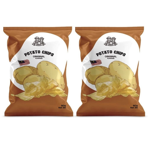 LERNA莱纳原味原切薯片60g奶酪味开袋即食马来西亚原装进口膨化品