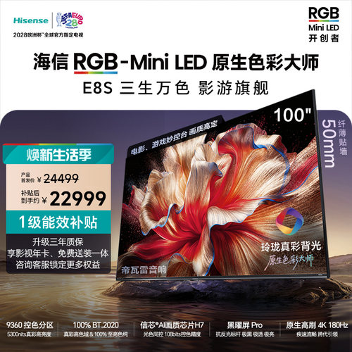 海信RGB-MiniLED电视E8S100吋