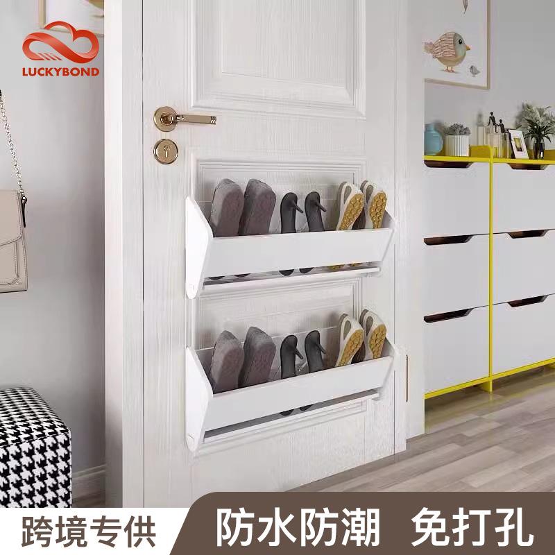 【可来图定】免打孔浴室拖鞋架墙壁挂宿舍室内门后鞋子卫生间厕所